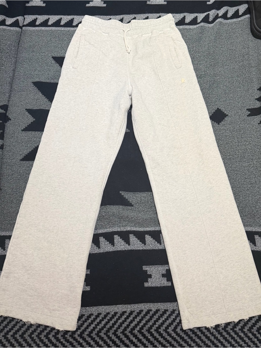 Golden Goose Drawstring Wide-Leg Sweatpants Grey size xs